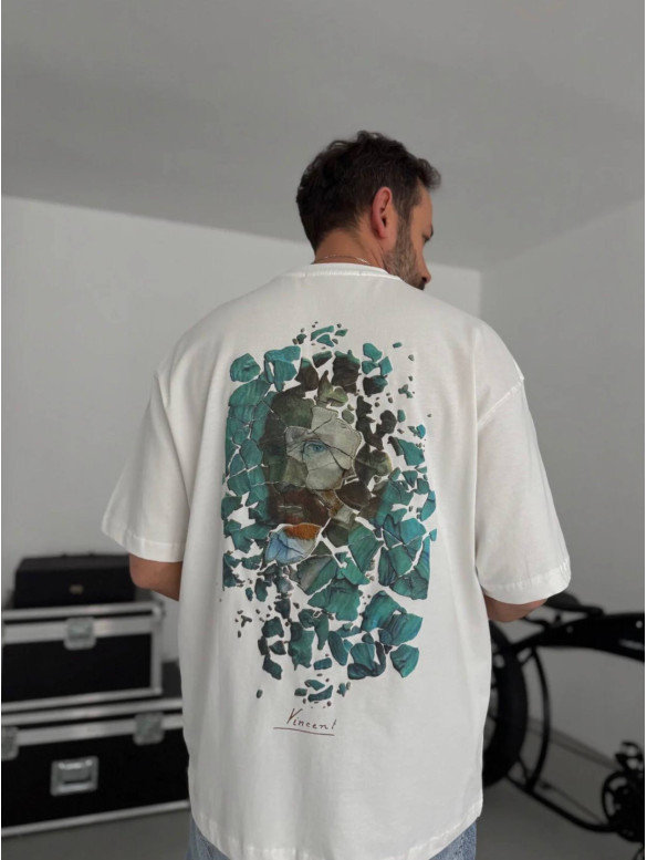 Oversize футболка з принтом
