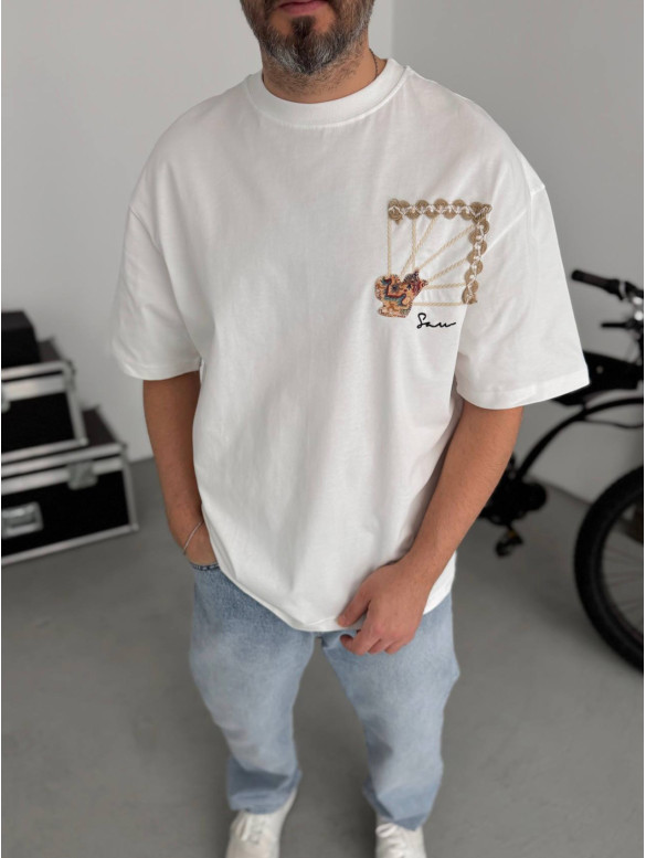 Oversize футболка з принтом