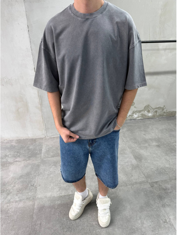 Oversize футболка з вивареної тканини