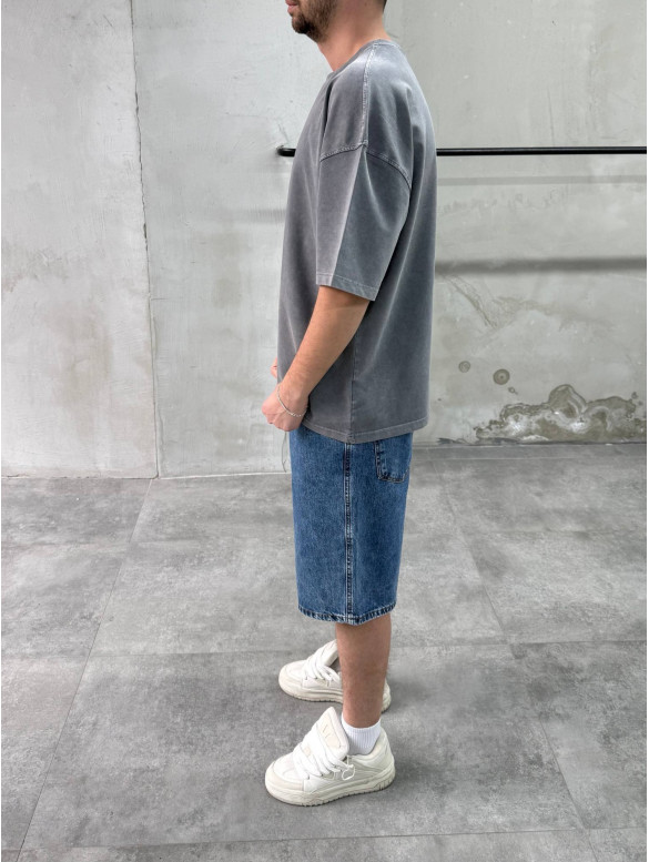 Oversize футболка з вивареної тканини