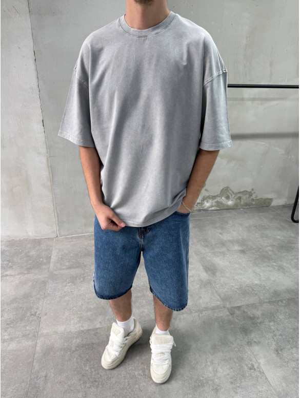 Oversize футболка з вивареної тканини