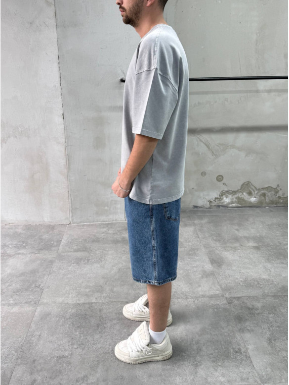 Oversize футболка з вивареної тканини