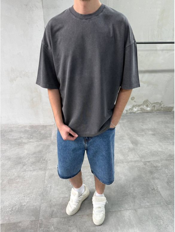 Oversize футболка з вивареної тканини