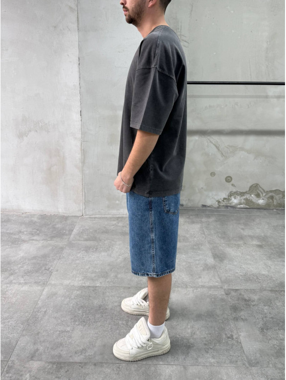 Oversize футболка з вивареної тканини