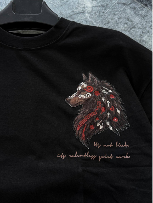 Oversize футболка з принтом