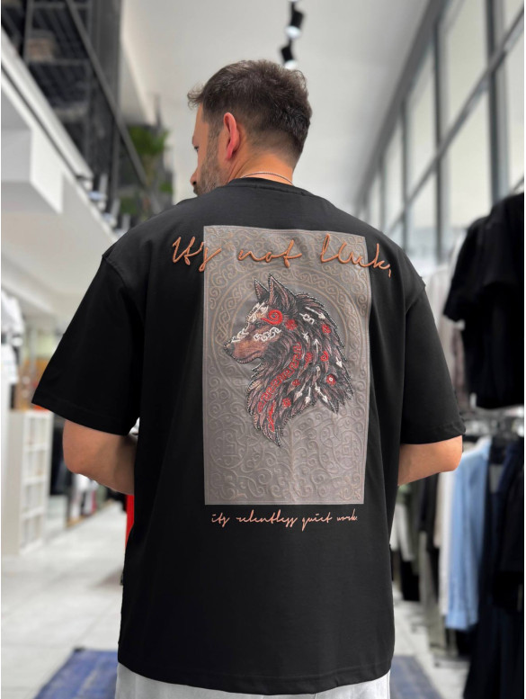 Oversize футболка з принтом