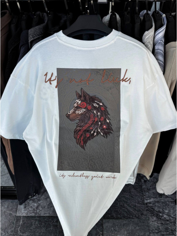 Oversize футболка з принтом