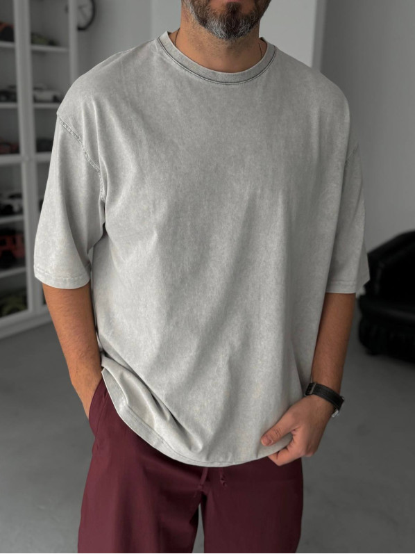 Oversize футболка з вивареної тканини