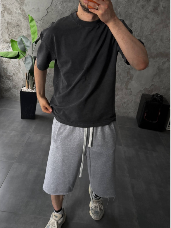 Oversize футболка з вивареної тканини