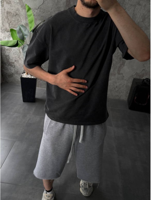 Oversize футболка з вивареної тканини