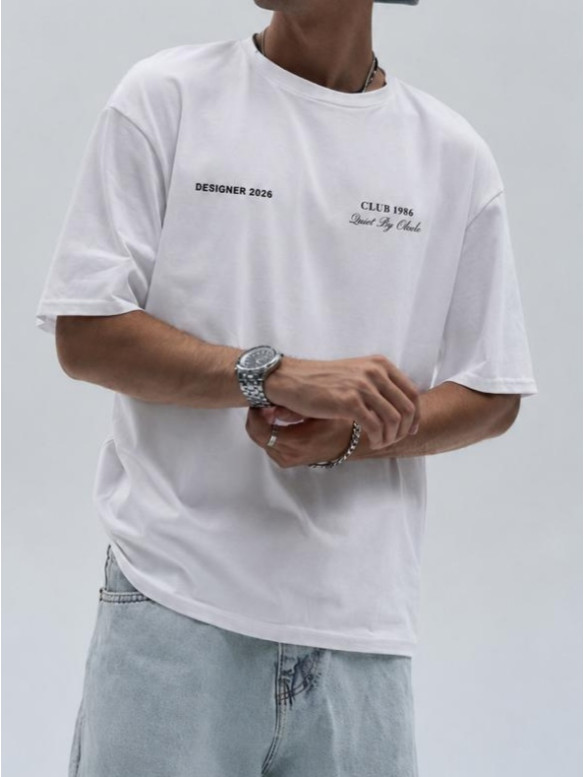 Oversize футболка з принтом