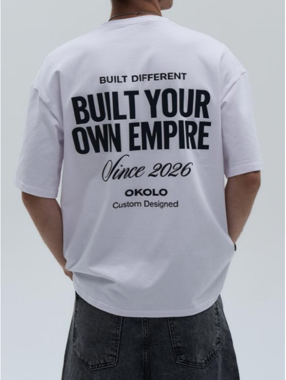 Oversize футболка з принтом