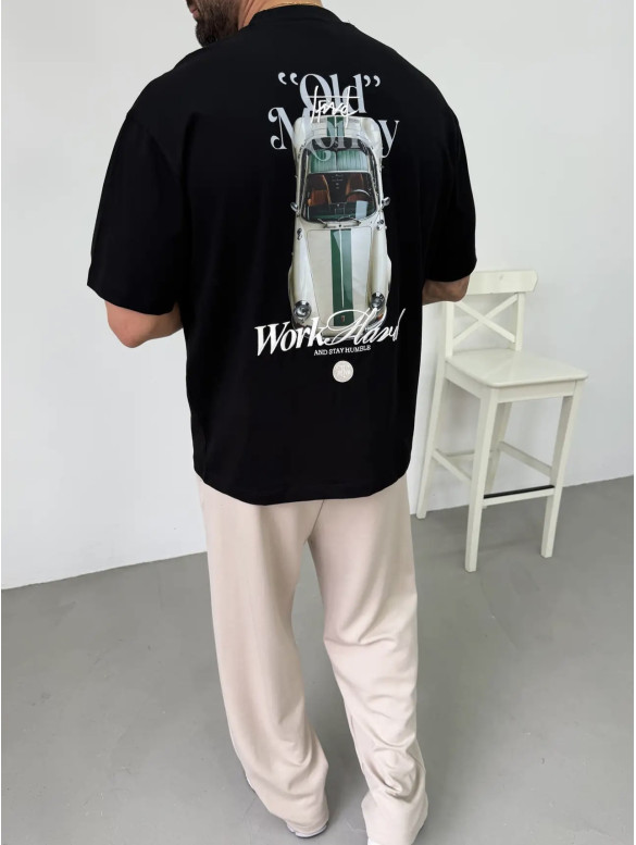 Oversize футболка з принтом