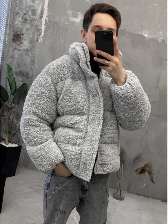 Зимова плюшева куртка oversize