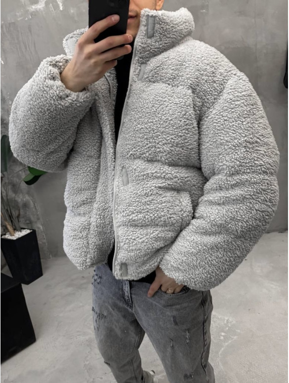 Зимова плюшева куртка oversize