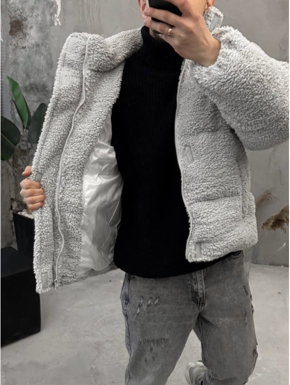 Зимова плюшева куртка oversize