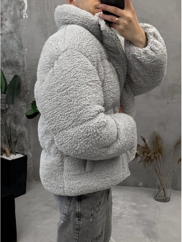 Зимова плюшева куртка oversize