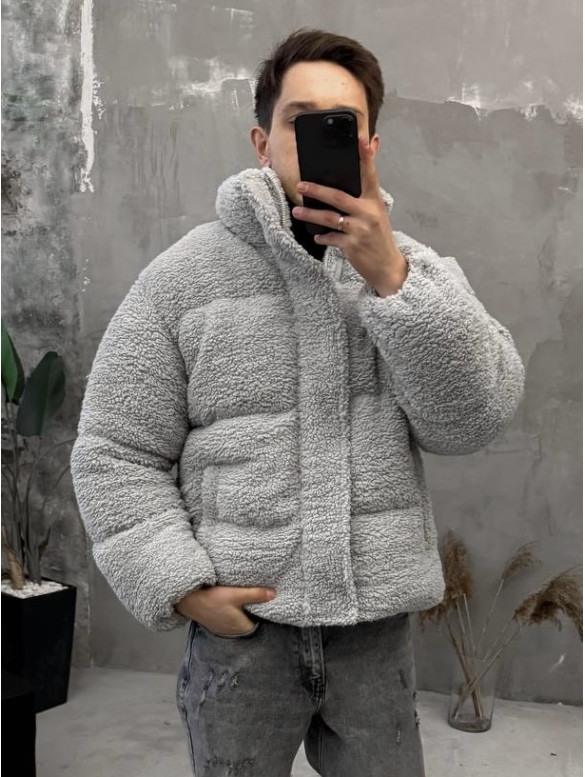Зимова плюшева куртка oversize