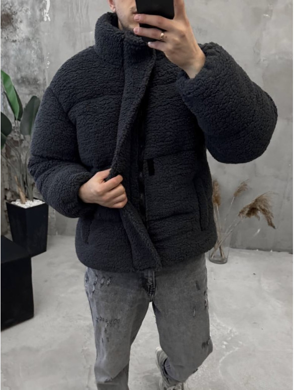 Зимова плюшева куртка oversize