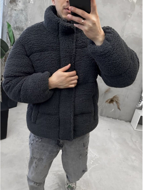 Зимова плюшева куртка oversize