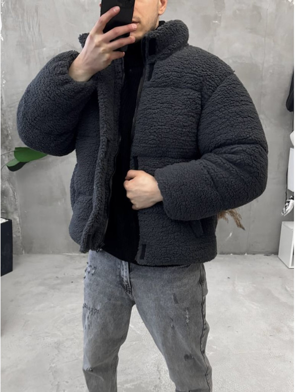 Зимова плюшева куртка oversize