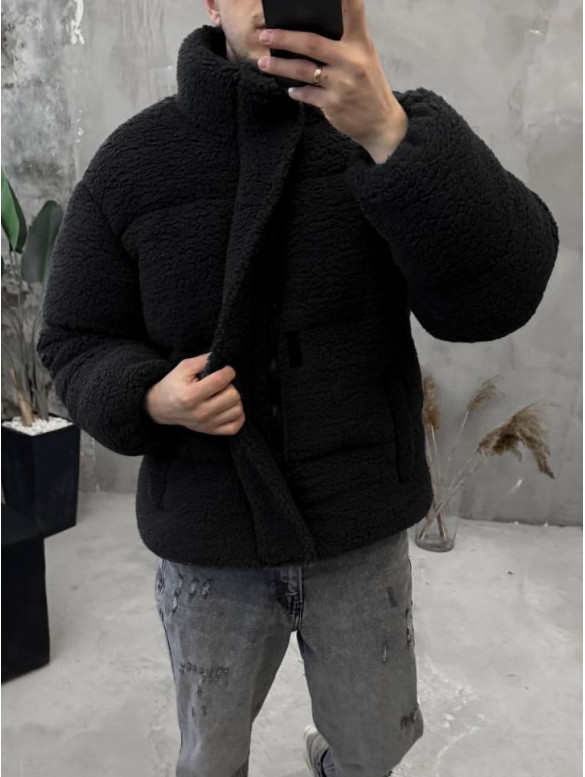 Зимова плюшева куртка oversize