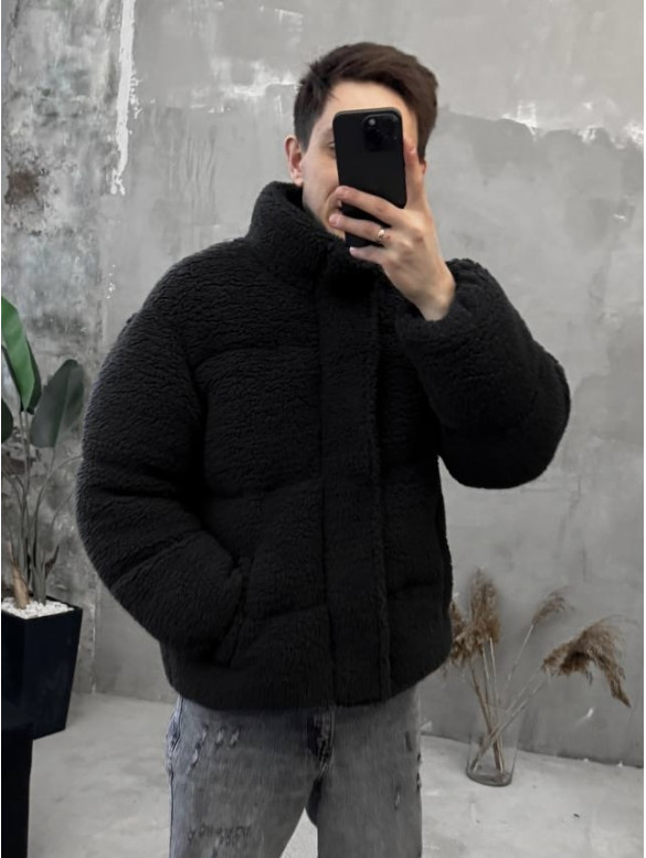 Зимова плюшева куртка oversize