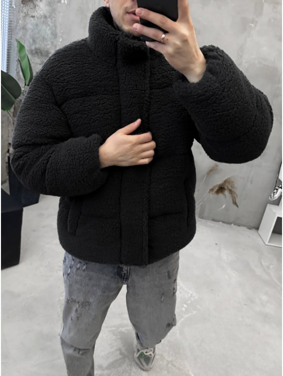 Зимова плюшева куртка oversize