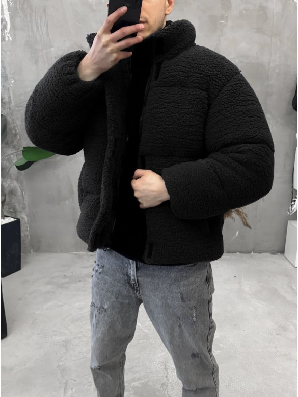 Зимова плюшева куртка oversize
