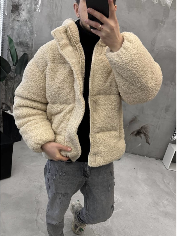 Зимова плюшева куртка oversize