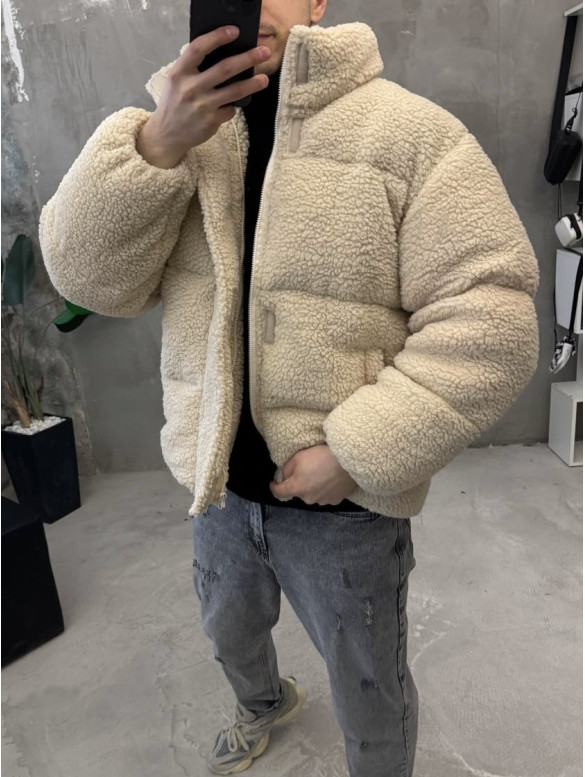 Зимова плюшева куртка oversize