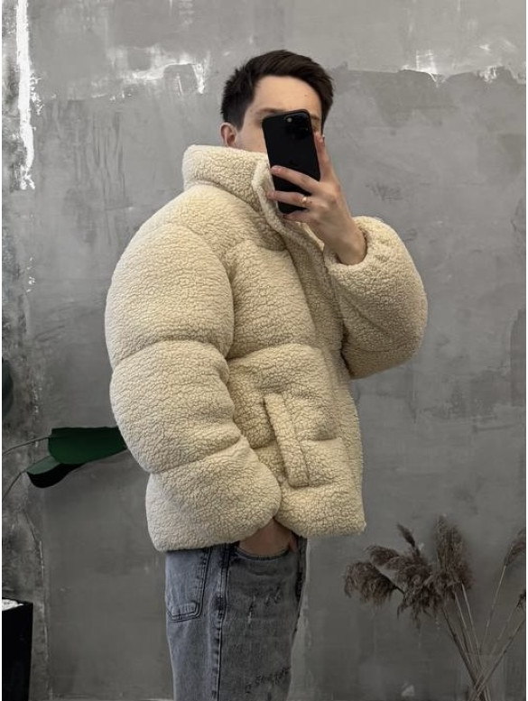 Зимова плюшева куртка oversize