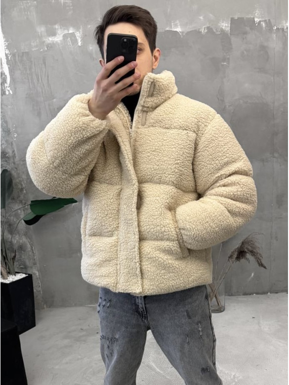 Зимова плюшева куртка oversize