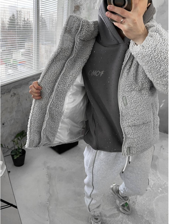 Зимова плюшева куртка oversize