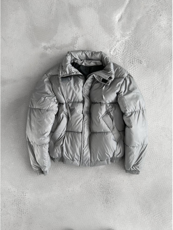 Зимова куртка oversize з блискавкою навскіс