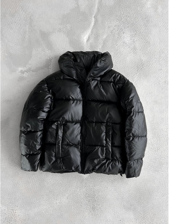 Зимова куртка oversize з блискавкою навскіс