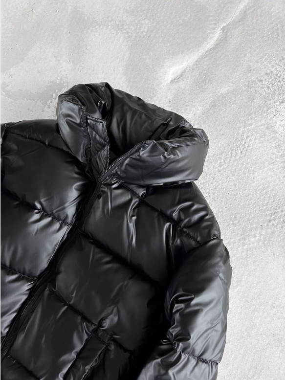 Зимова куртка oversize з блискавкою навскіс