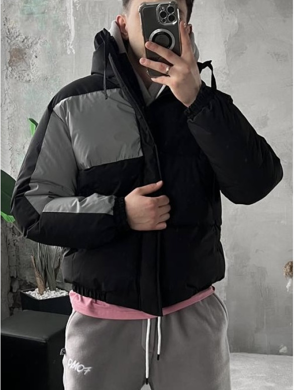 Oversize куртка з рефлективною вставкою