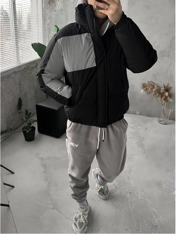 Oversize куртка з рефлективною вставкою