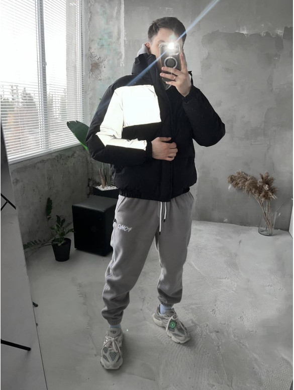 Oversize куртка з рефлективною вставкою