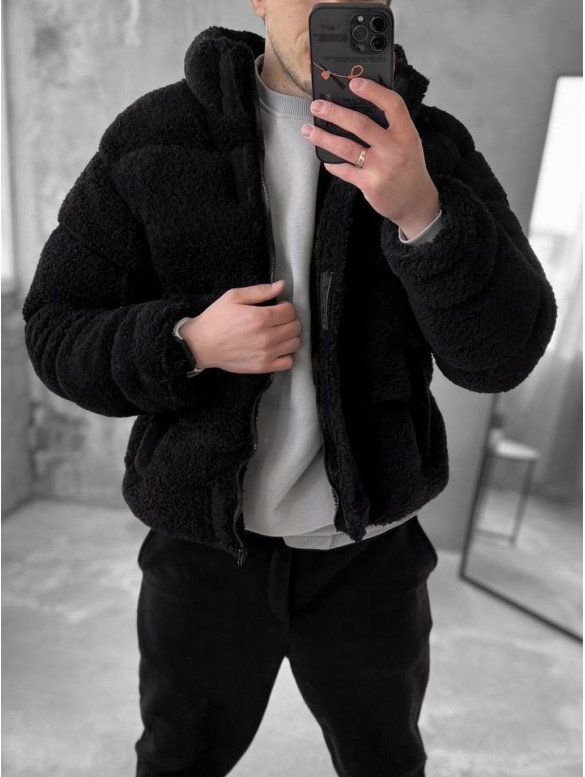Зимова плюшева куртка oversize