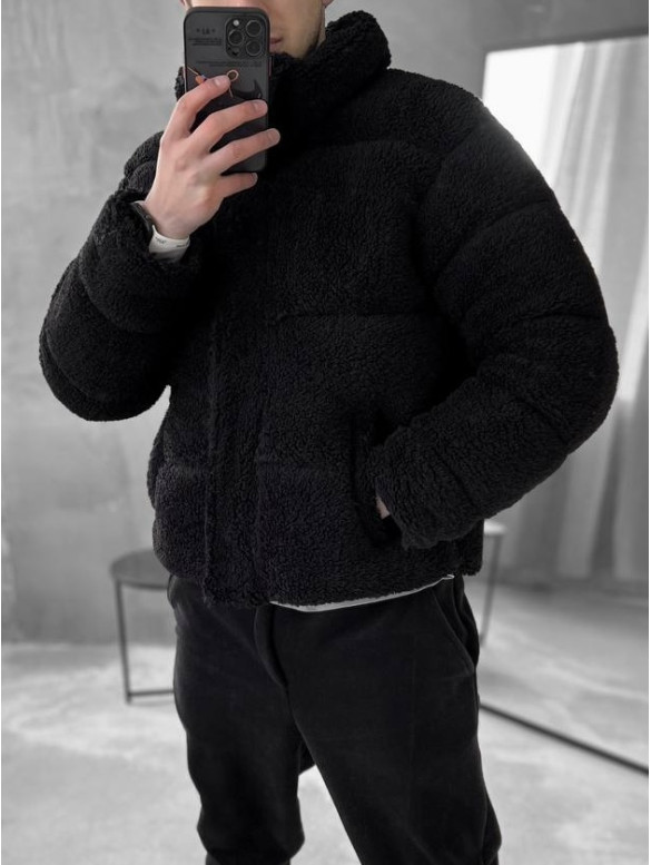 Зимова плюшева куртка oversize