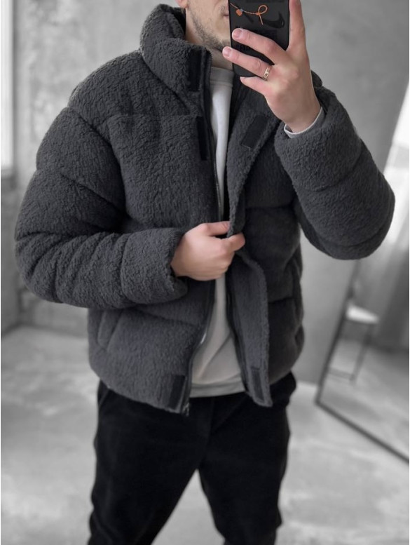 Зимова плюшева куртка oversize