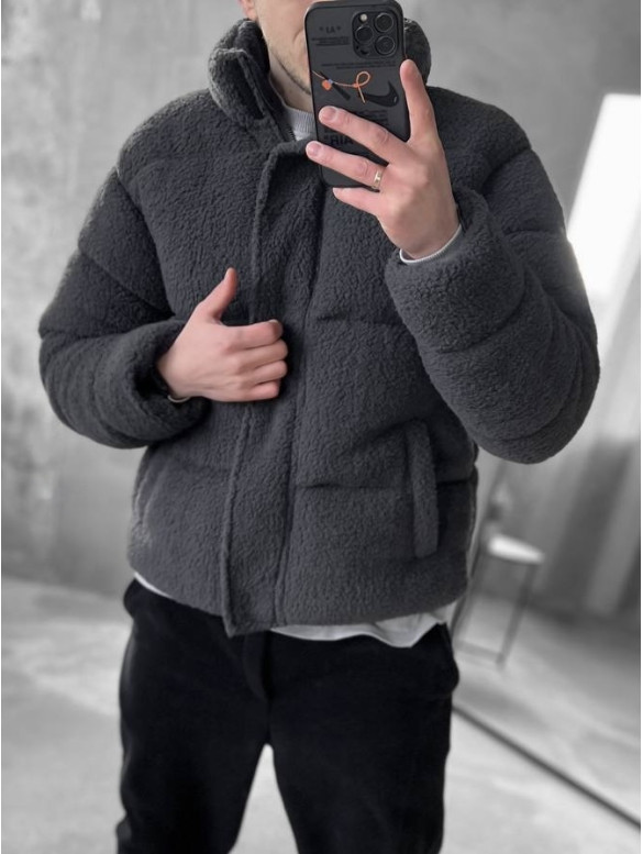 Зимова плюшева куртка oversize